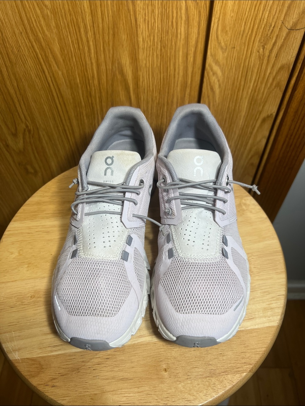 On Running Women's Light Pink Lace-Up Athletic Sneakers